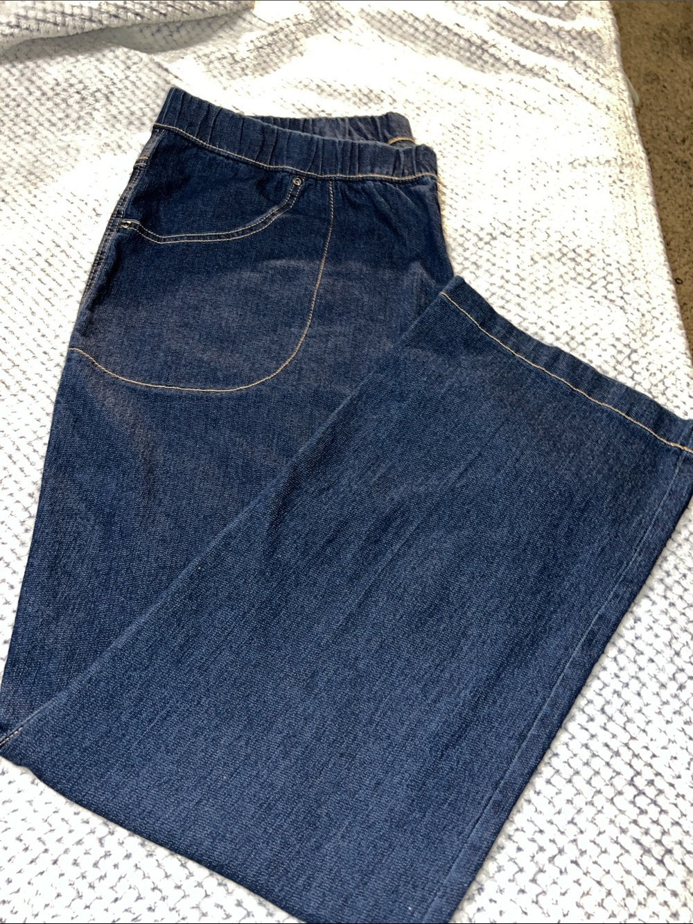 Just My Size Indigo Wide Leg Pull-On Jeans